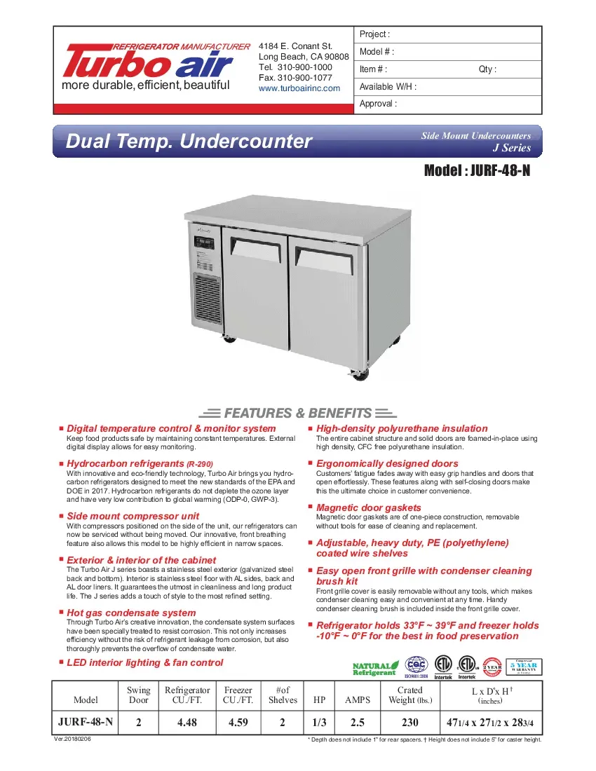 turbo-air-jurf-48-n-refrigerator-freezer-undercounter-reach-in-115v-47-25-w-260726uxm0y7.pdf
