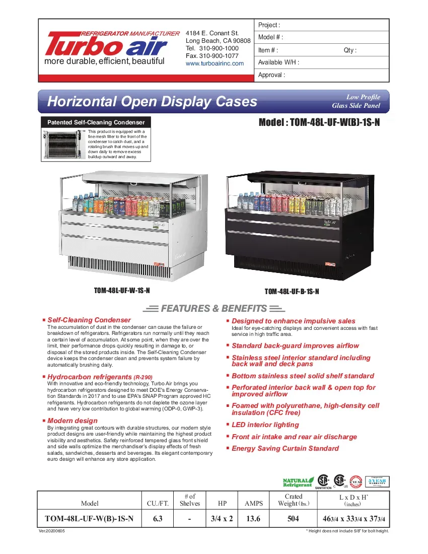 turbo-air-tom-48l-uf-w-b-1s-n-open-display-case-115v-black-specsheet-260726d0ol8w.pdf