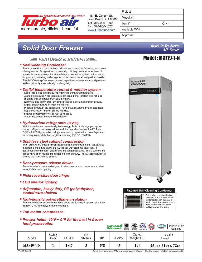 turbo-air-m3f19-1-n-freezer-reach-in-115v-one-section-self-contained-specsh-2607264fhq2h.pdf