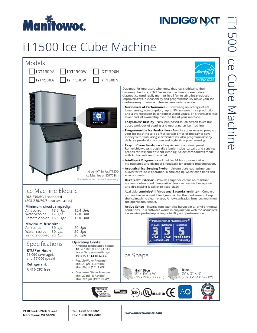 manitowoc-idt1500a-263e-ice-maker-cube-style-self-contained-specsheet-260802590qk6.pdf