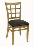 American Tables & Seating , 523-C-SWS, 9 Grid Back, Wood Chair