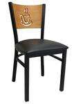 American Tables & Seating , 72-BVS, Wood Back With Cup Cutout , Metal Chair
