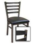 American Tables & Seating , 77C-GR6, Clear Coat Ladder Back, Metal Chair