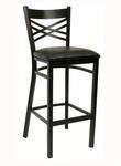 American Tables & Seating , 78-BS-VS, Criss-Cross Back, Metal Barstool