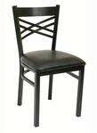 American Tables & Seating , 78-BVS, Criss-Cross Back, Metal Chair