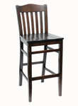 American Tables & Seating , 830-BS-GR5, Slat Back, Wood Barstool
