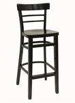 American Tables & Seating , 850-BS-VS, Rounded Ladder Back, Wood Barstool