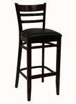 American Tables & Seating , 880-BS-VS, Flared Ladder Back, Wood Barstool