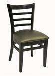 American Tables & Seating , 880-SWS, Flared Ladder Back, Wood Chair