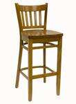 American Tables & Seating , 900-BS-VS, 5 Slat Back, Wood Barstool