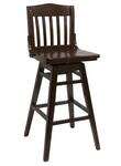 American Tables & Seating , 930-BSS-BVS, Slat Back, Schoolhouse Beech Wood Swivel Barstool