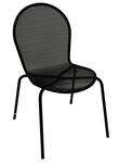 American Tables & Seating , 94-B, Mesh Round Back, Black Outdoor Chair