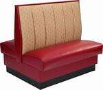American Tables & Seating , AD-486-D-GR4, 6 Channel Back, Double Booth
