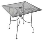 American Tables & Seating , ALM3030-GRY, Open Mesh top standard height outdoor table