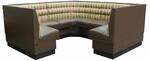 American Tables & Seating , AS-36HO-34-GR5, Horizontal Channel Back, Single Booth