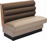 American Tables & Seating , AS-36HO-D-GR5, Horizontal Channel Back, Single Booth