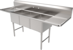 American Tables & Seating , MET-SE-16203D18, Compartment Sinks