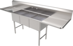 American Tables & Seating , MET-SE-16203D24, Compartment Sinks