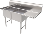 American Tables & Seating , MET-SE-18182R, Compartment Sinks