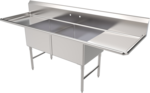 American Tables & Seating , MET-SEH-24242D, Compartment Sinks