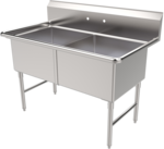 American Tables & Seating , MET-SEH-24242N, Compartment Sinks