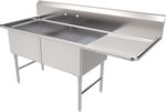 American Tables & Seating , MET-SEH-24242R, Compartment Sinks