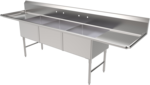American Tables & Seating , MET-SEH-24243D, Compartment Sinks