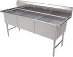 American Tables & Seating , MET-SEH-24243N, Compartment Sinks