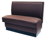 American Tables & Seating , QAS-36-8406, QS Plain Back, Single Booth