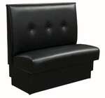 American Tables & Seating , QAS-36TB-3-TEC-N, Quick Ship Three Button Back Upholstered Booth w/ Both Top and End Caps
