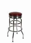 American Tables & Seating , SR-8-UNA-BVS, Backless & Round Seat, Swivel Barstool