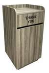 American Tables & Seating , TR1-GRY, Trash Receptacles (with Liner)