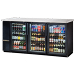 True Manufacturing , TBB24-72-3G-Z1-SFT-B-1, Back Bar Cabinet, Refrigerated