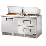 True Manufacturing , TFP-64-24M-D-2-HC, Refrigerated Counter, Mega Top Sandwich / Salad Unit