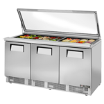 True Manufacturing , TFP-72-30M-FGLID-HC, Refrigerated Counter, Mega Top Sandwich / Salad Unit