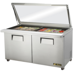 True Manufacturing , TSSU-60-24M-B-ST-FGLID-HC, Refrigerated Counter, Mega Top Sandwich / Salad Unit