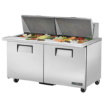 True Manufacturing , TSSU-60-24M-B-ST-HC, Refrigerated Counter, Mega Top Sandwich / Salad Unit