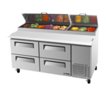 Turbo Air , TPR-67SD-D4-N, Refrigerated Counter, Pizza Prep Table